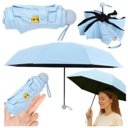 Parasolka Kieszonkowa Składana z Ochroną UV UPF 50+ Etui Niebieska 90 cm