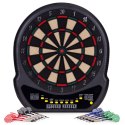 Elektroniczna tarcza do darta gry w rzutki lotki tablica LCD 48 cm 27 gier zestaw 12 rzutek