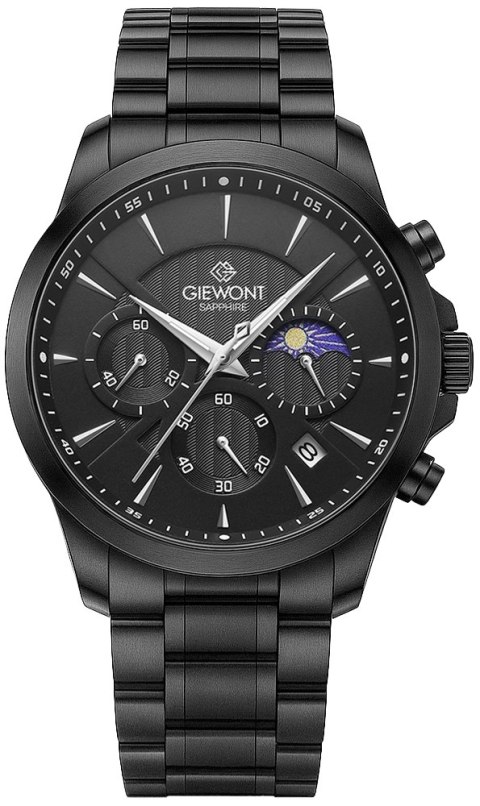 Zegarek Męski Giewont Chronograph Sapphire Czarny GW9460-B1