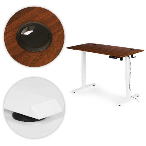Biurko elektryczne regulowane 120x60 cm regulacja wysokości 72-117 cm ModernHome