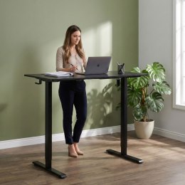 Biurko elektryczne stojące 120x60 cm regulacja wysokości 72-117 cm czarne ModernHome