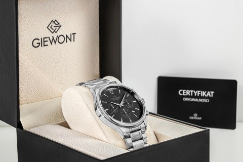 Zegarek Męski Giewont Chronograph Sapphire Srebrny GW6310-B2