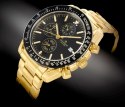 Zegarek Męski Giewont Chronograph Sapphire Złoto Czarny GW8720-B4