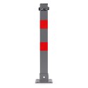 Blokada parkingowa składana słupek 60 cm na klucz z odblaskowymi pasami