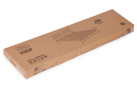 Łóżko metalowe 160x200 cm ze stelażem czarna rama ModernHome