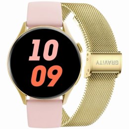 SMARTWATCH DAMSKI GRAVITY GT11-3 - AMOLED, DODATKOWY PASEK (sg044c)
