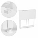 Biurko komputerowe składane 80x45 cm stolik pod laptopa białe ModernHome