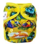 Polski Otulacz z lamówką - SMOKI noworodkowy 3-8 kg