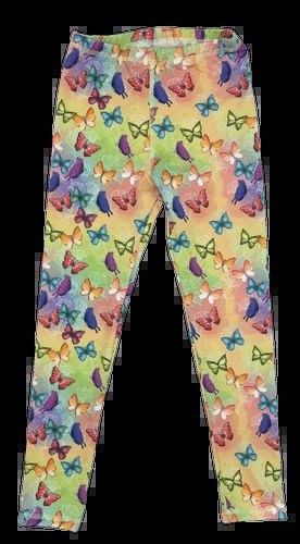 Długie Legginsy Dziecięce - Motyle 134-140 cm