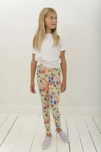 Długie Legginsy Dziecięce - Motyle 92-98 cm