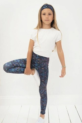 Długie Legginsy Dziecięce - Neon Splash 98-104 cm
