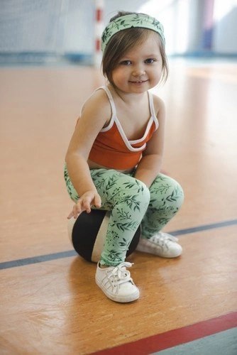 Długie Legginsy Dziecięce - Zielone Miętowe 104-110 cm