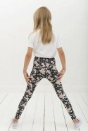 Długie Legginsy Dziecięce - Kolibry i Kwiaty 134-140 cm