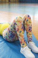 Długie Legginsy z Wysokim Stanem - Motyle XL dla wysokich