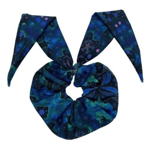 Scrunchie, frotka, gumka do włosów NEON SPLASH Długie uszy