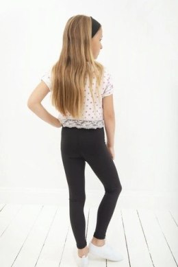 Długie Legginsy Dziecięce - Czarne 98-104 cm