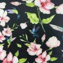 Krótkie Legginsy Dziecięce - Kolibry i Kwiaty 110-116 cm