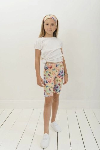 Krótkie Legginsy Dziecięce - Motyle 140-146 cm