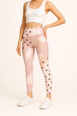 Długie Legginsy z Wysokim Stanem - Cinnamon Muffin XS