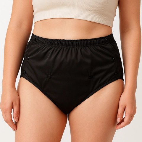 Majtki Poporodowe z wymiennym Wkładem - CZARNE S/M/L