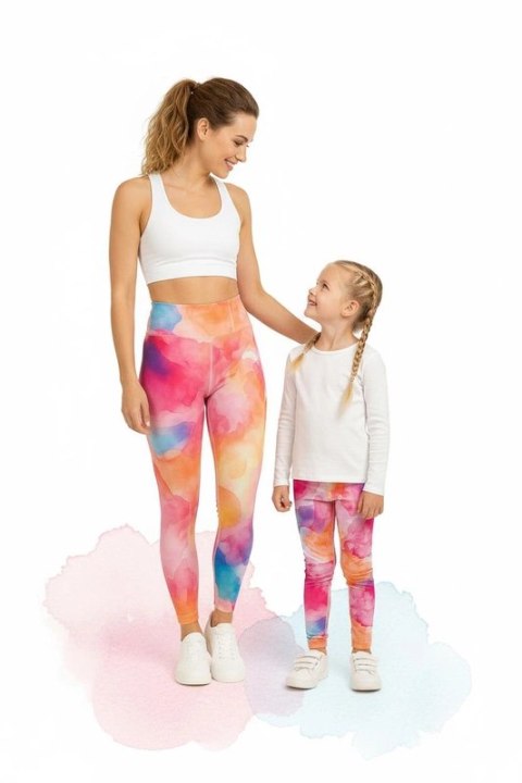 Długie Legginsy Dziecięce - Aquarelle 104-110 cm