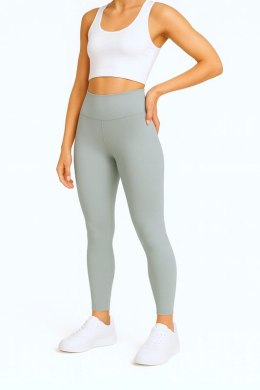 Długie Legginsy z Wysokim Stanem - Sage Mint L