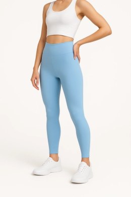 Długie Legginsy z Wysokim Stanem - Sky Blue M dla wysokich