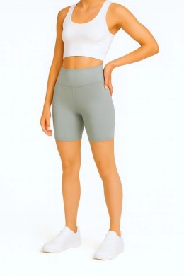 Krótkie Legginsy z Wysokim Stanem - Sage Mint XS