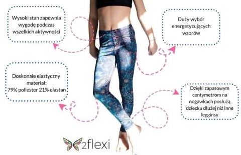 Krótkie Legginsy Dziecięce - Aquarelle 122-128 cm