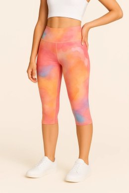 Legginsy 3/4 z Wysokim Stanem - Aquarelle S