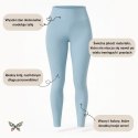 Legginsy 3/4 z Wysokim Stanem - Sky Blue XL
