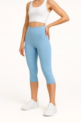 Legginsy 3/4 z Wysokim Stanem - Sky Blue XS
