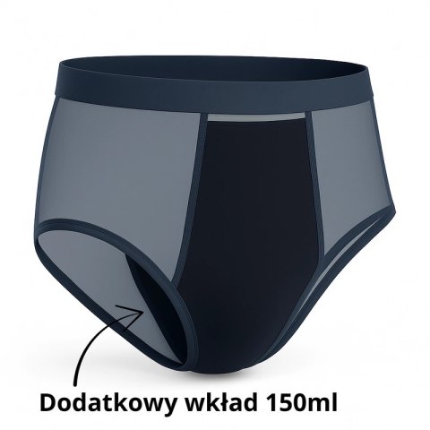 Wielorazowe majtki chłonne męskie BIAŁE S - 250ml