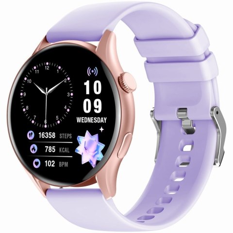 Smartwatch Gravity Różowe Złoto Pasek + Bransoleta GT11-7