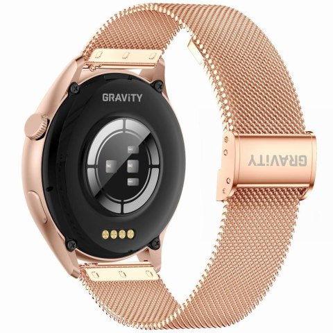 Smartwatch Gravity Różowe Złoto Pasek + Bransoleta GT11-8