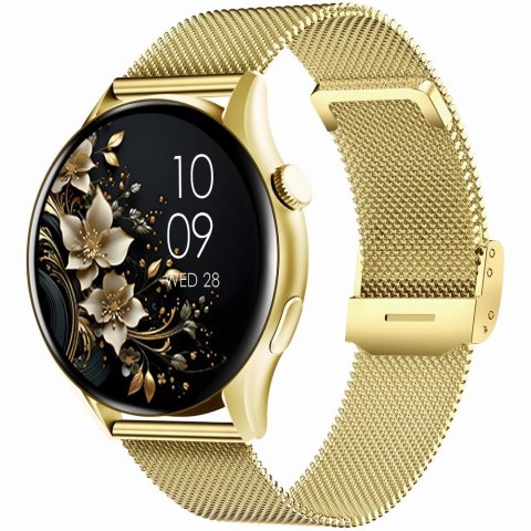 Smartwatch Gravity Złoty Pasek + Bransoleta GT11-4
