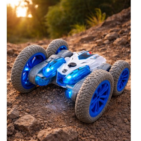 Autko Kaskaderskie Zdalnie Sterowane RC Światła Dym Drift 360° Niebieski