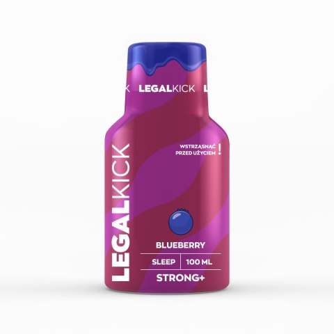 Shot konopny Legal Kick Blueberry jagodowy STRONG+ 100 ml