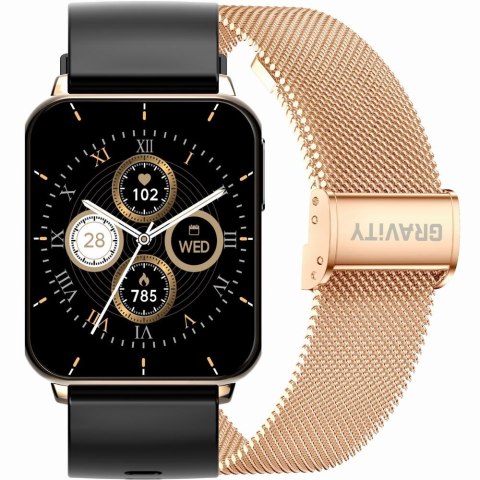 SMARTWATCH UNISEX GRAVITY GT17-5 - AMOLED, DODATKOWY PASEK (sg038e)