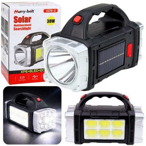 Wielofunkcyjna Latarka Solarna Szerokokątna LED HB-1678 38W