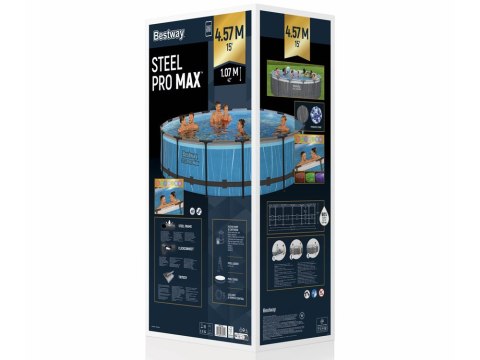 Bestway Basen STELAŻOWY z kolorowym podświetleniem LED 457x107cm 7w1 561GD