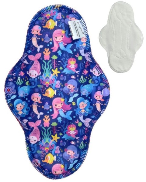 DUŻA L Wkładka wielorazowa bambusowa- SYRENKI