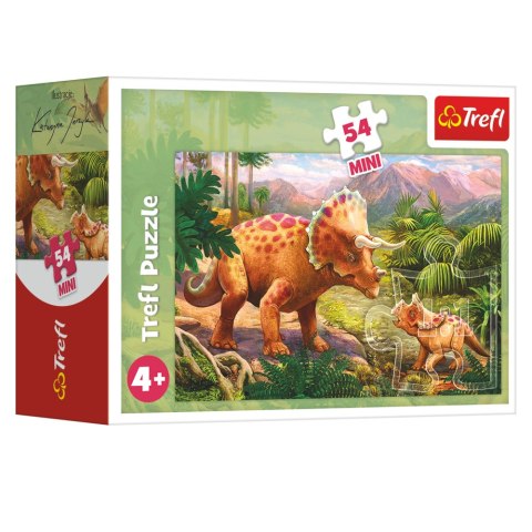 Puzzle - 54 MINI - Niesamowite dinozaury 3 - Trefl 54194