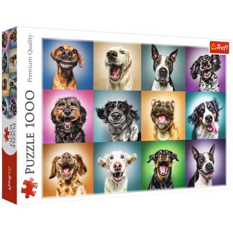 Puzzle - 1000 - Zabawne psie portrety - Trefl 10462