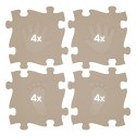 WOOPIE Mata Sensoryczna Ortopedyczna Puzzle Ręce i Nogi 16 el. - Kolor Beżowy