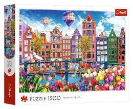 Puzzle 1500 Kolorowy Amsterdam
