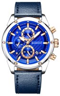 Zegarek Męski Giewont Chronograph Sapphire Srebrno Niebieski GW8810-A2