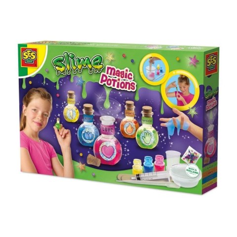 Slime z kolorowymi barwnikami i magicz koralikami
