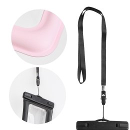 Etui na telefon uniwersalne wodoodporne z plastikowym zamknięciem AIRBAG różowe