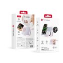 Forcell F-ENERGY Mag Mirror 3 in 1 15W ładowarka indukcyjna z kompatybilna z MagSafe / Apple Watch / Samsung Watch / Airpods róż